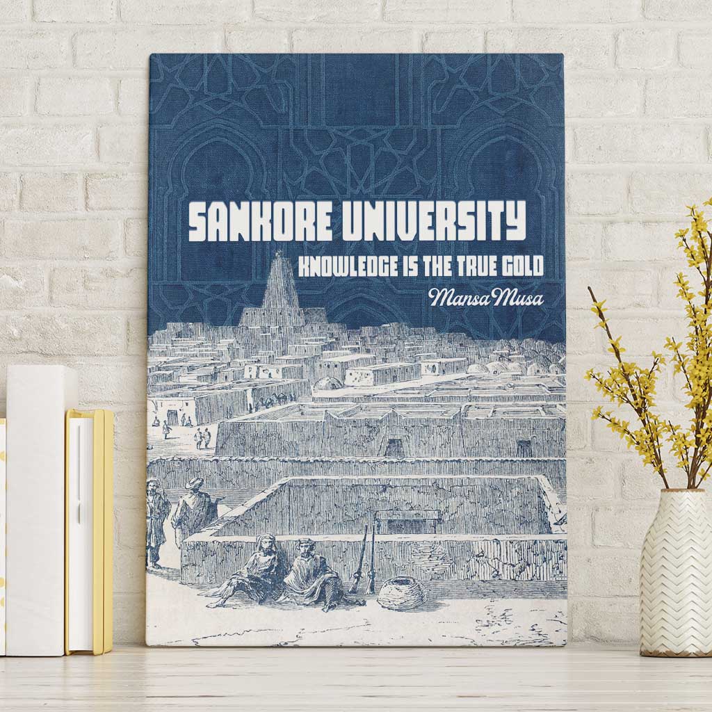 Mansa Musa Sankore University Canvas Wall Art Knowledge is the True Gold - African Scholarly Legacy - Wonder Print Shop