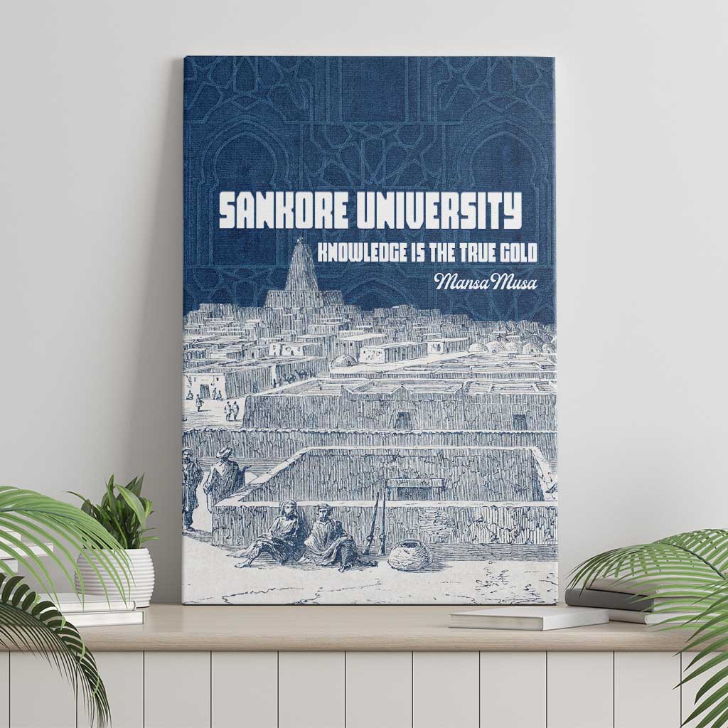 Mansa Musa Sankore University Canvas Wall Art Knowledge is the True Gold - African Scholarly Legacy - Wonder Print Shop