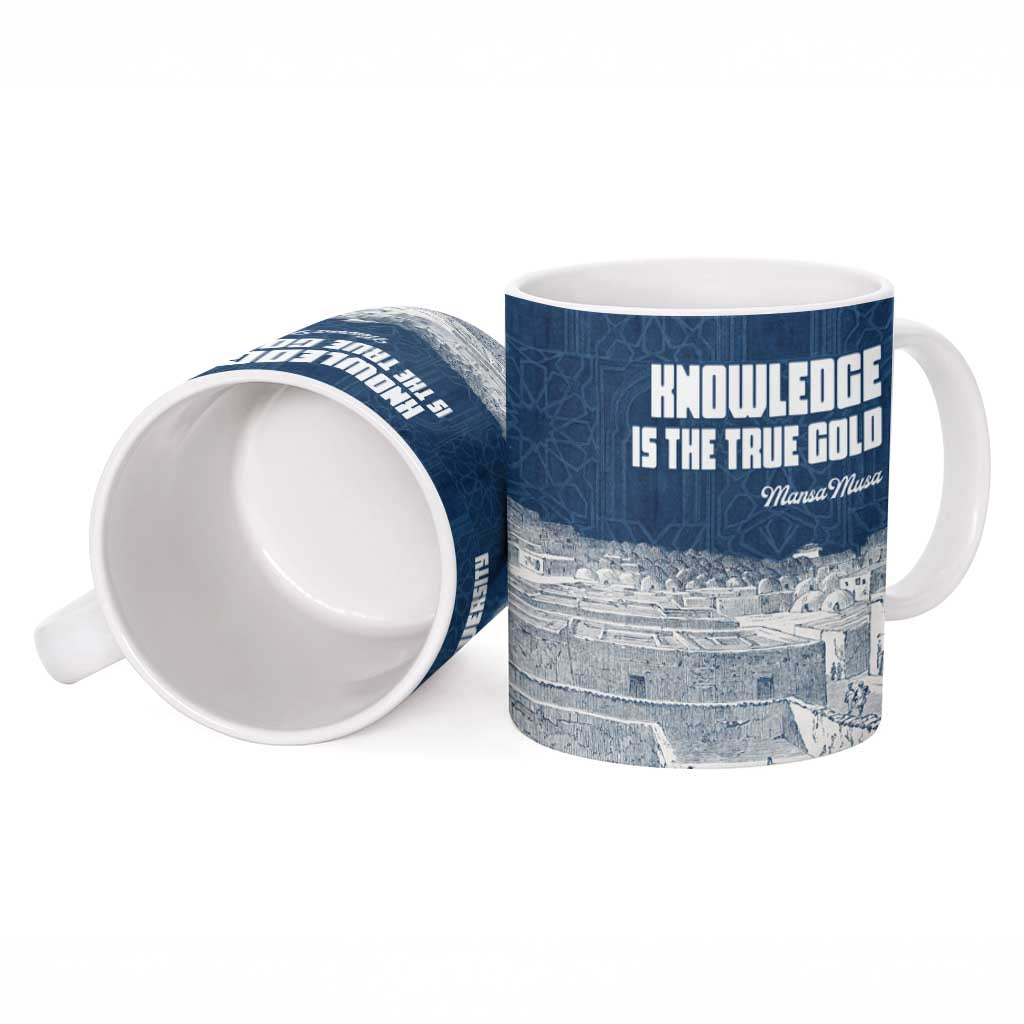 Mansa Musa Sankore University Ceramic Mug Knowledge is the True Gold - African Scholarly Legacy - Wonder Print Shop