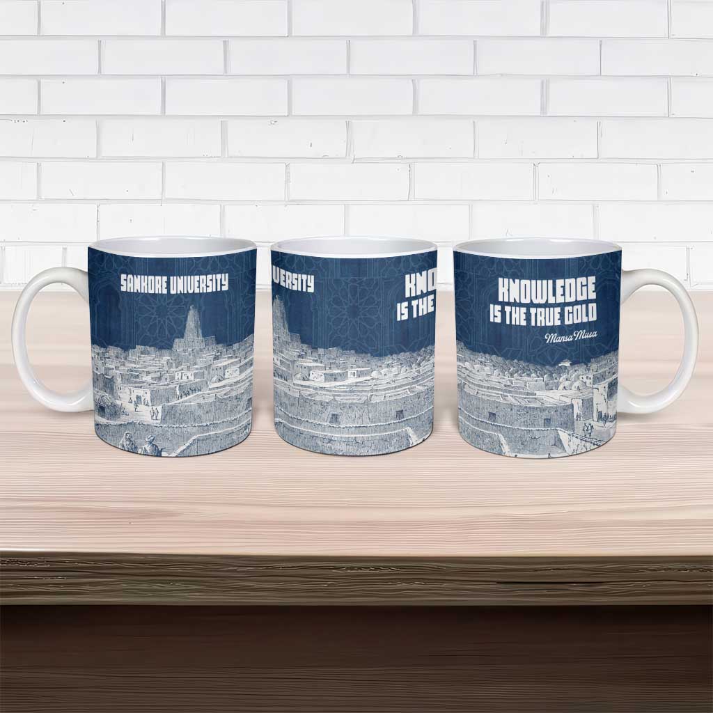 Mansa Musa Sankore University Ceramic Mug Knowledge is the True Gold - African Scholarly Legacy - Wonder Print Shop