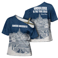 Mansa Musa Sankore University Cross Shoulder Shirt Knowledge is the True Gold - African Scholarly Legacy - Wonder Print Shop