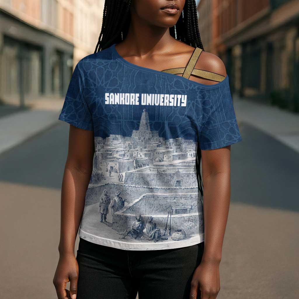 Mansa Musa Sankore University Cross Shoulder Shirt Knowledge is the True Gold - African Scholarly Legacy - Wonder Print Shop