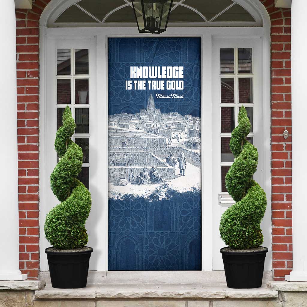 Mansa Musa Sankore University Door Cover Knowledge is the True Gold - African Scholarly Legacy - Wonder Print Shop