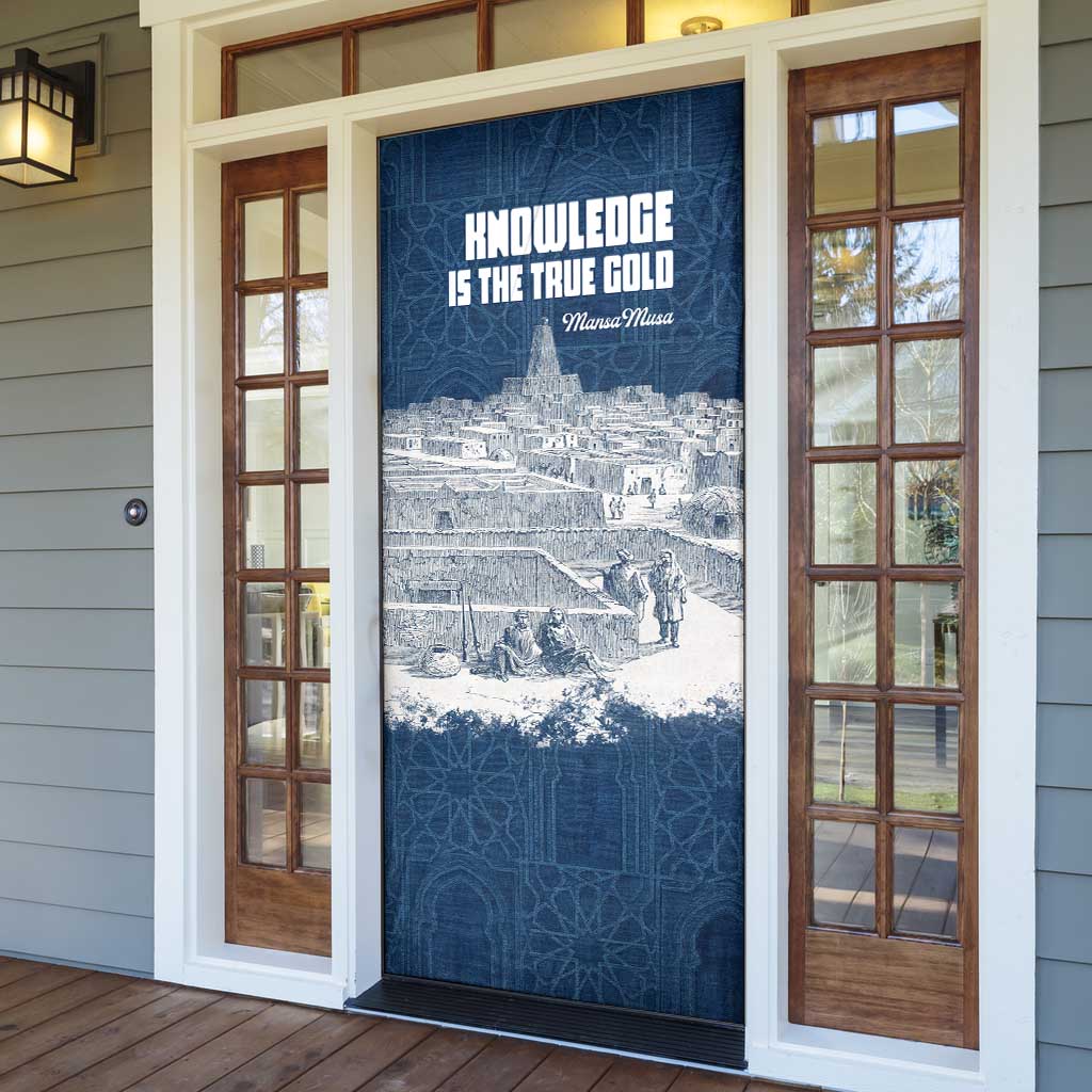 Mansa Musa Sankore University Door Cover Knowledge is the True Gold - African Scholarly Legacy - Wonder Print Shop