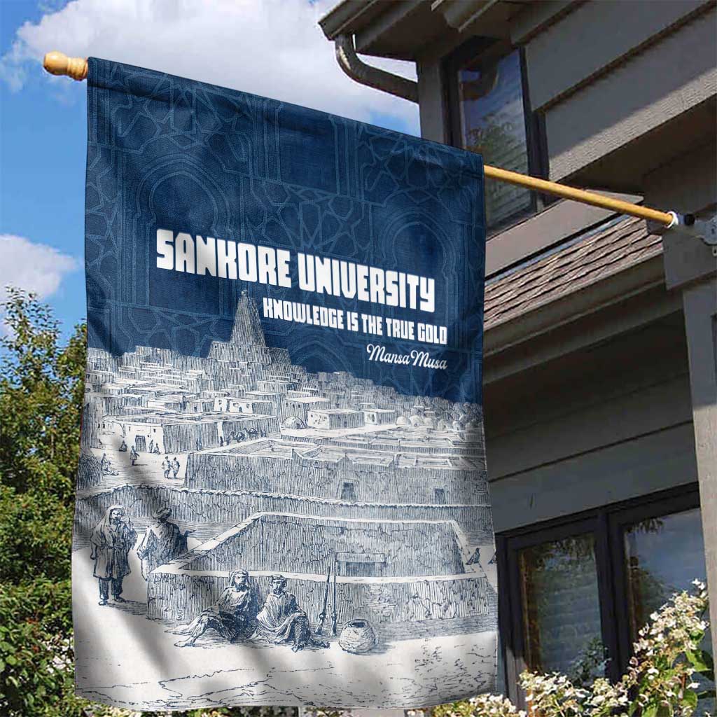 Mansa Musa Sankore University Garden Flag Knowledge is the True Gold - African Scholarly Legacy - Wonder Print Shop