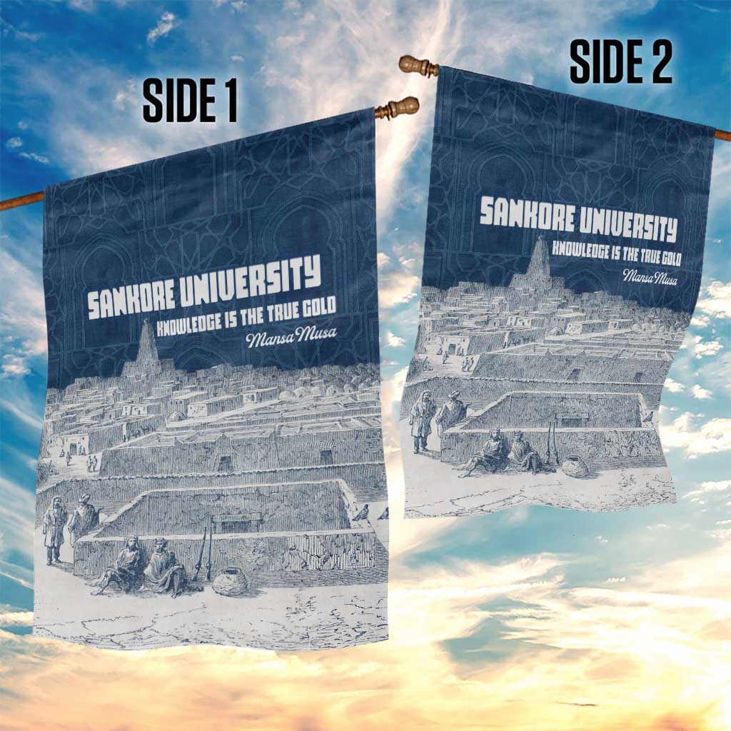 Mansa Musa Sankore University Garden Flag Knowledge is the True Gold - African Scholarly Legacy - Wonder Print Shop