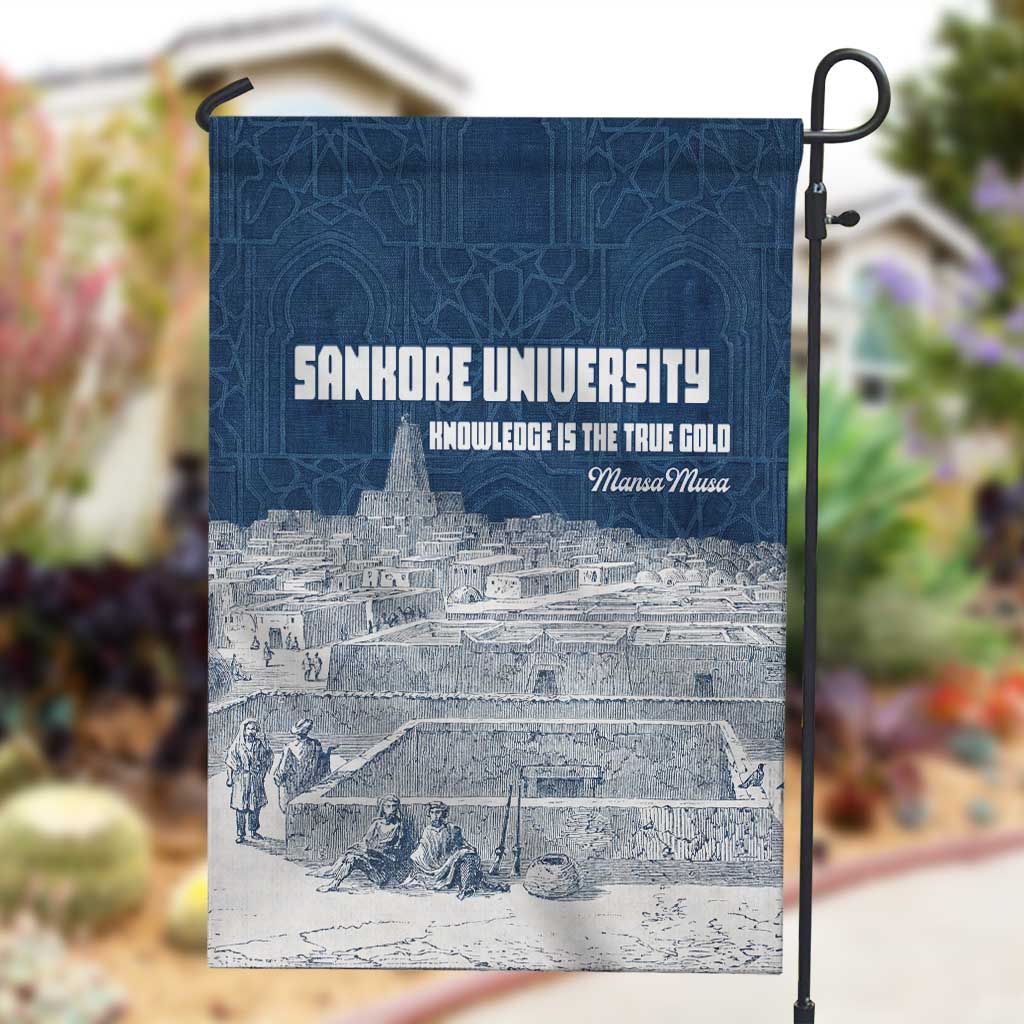 Mansa Musa Sankore University Garden Flag Knowledge is the True Gold - African Scholarly Legacy - Wonder Print Shop
