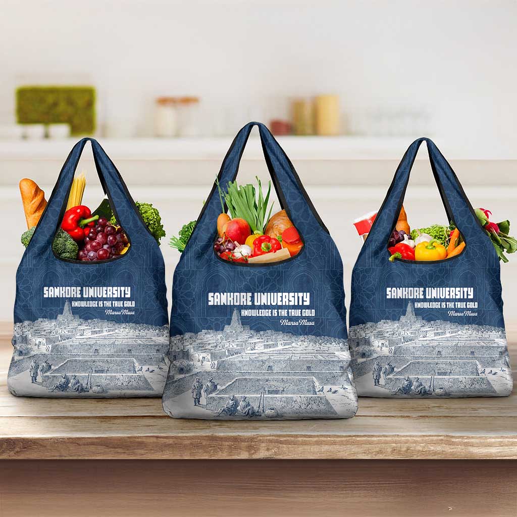 Mansa Musa Sankore University Grocery Bag Knowledge is the True Gold - African Scholarly Legacy - Wonder Print Shop