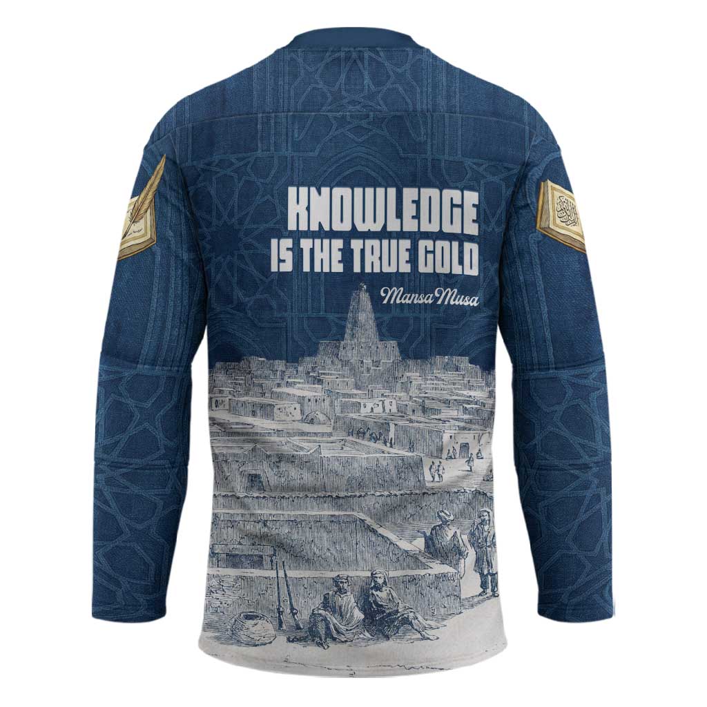 Mansa Musa Sankore University Hockey Jersey Knowledge is the True Gold - African Scholarly Legacy - Wonder Print Shop