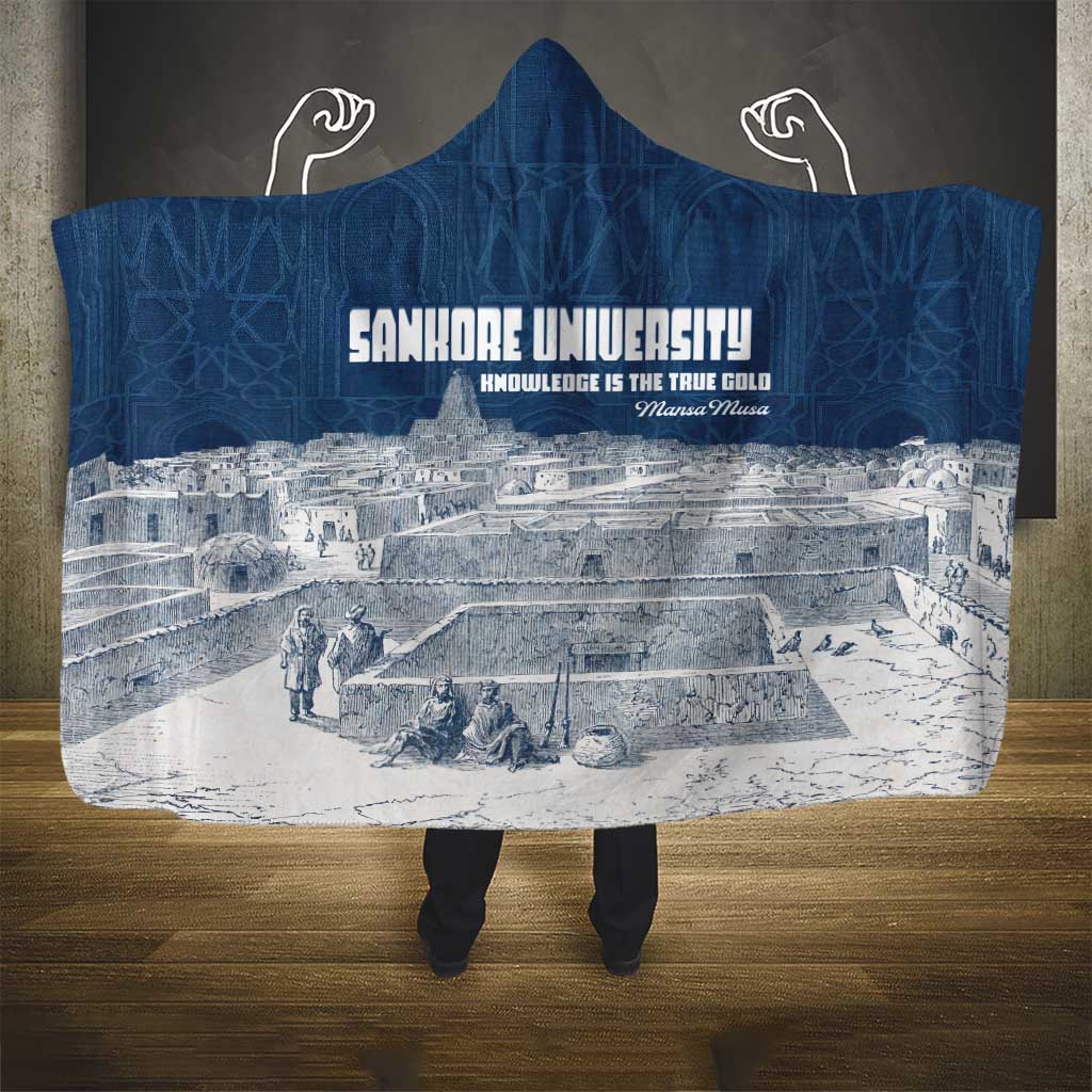 Mansa Musa Sankore University Hooded Blanket Knowledge is the True Gold - African Scholarly Legacy - Wonder Print Shop