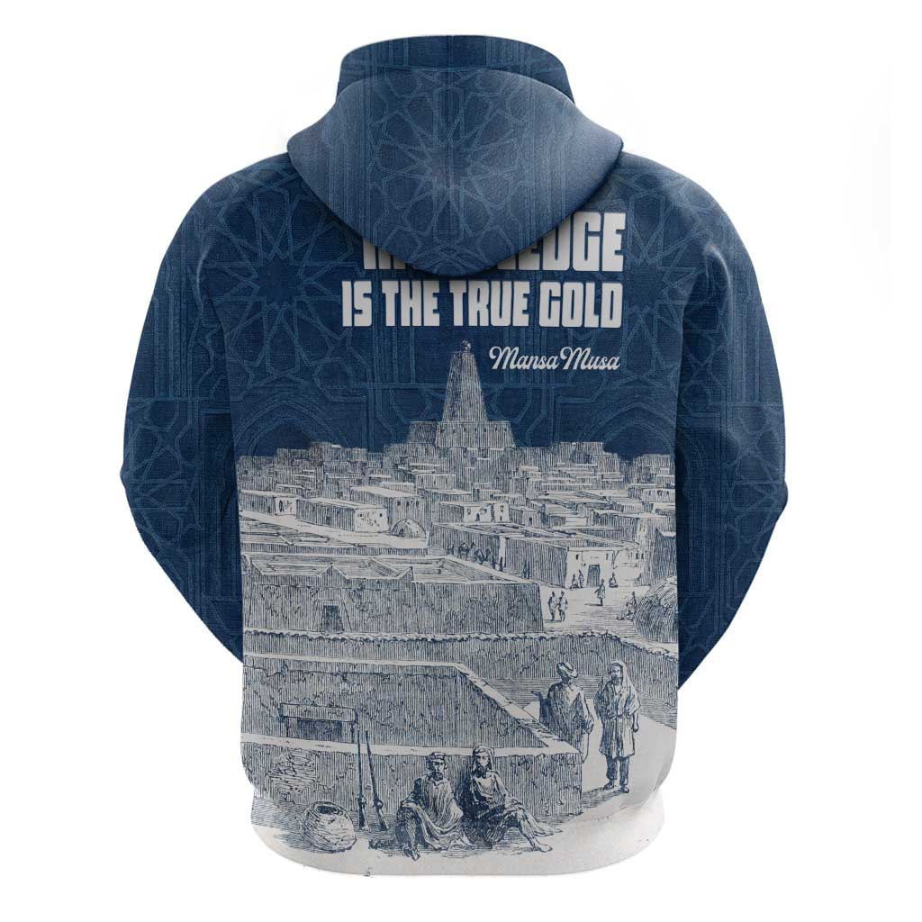 Mansa Musa Sankore University Hoodie Knowledge is the True Gold - African Scholarly Legacy - Wonder Print Shop
