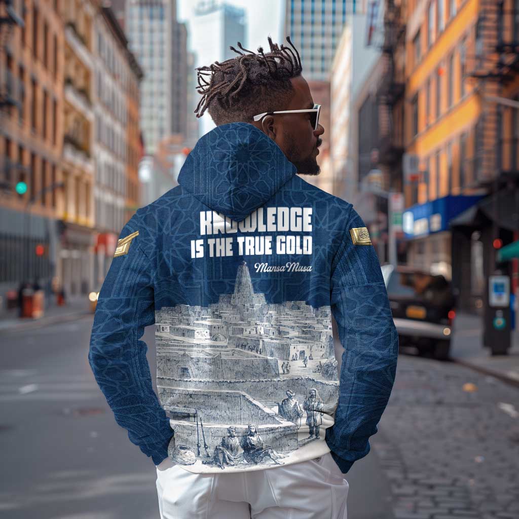 Mansa Musa Sankore University Hoodie Knowledge is the True Gold - African Scholarly Legacy - Wonder Print Shop