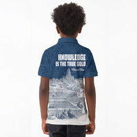Mansa Musa Sankore University Kid Polo Shirt Knowledge is the True Gold - African Scholarly Legacy - Wonder Print Shop