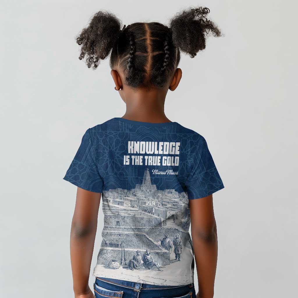 Mansa Musa Sankore University Kid T shirt Knowledge is the True Gold - African Scholarly Legacy - Wonder Print Shop