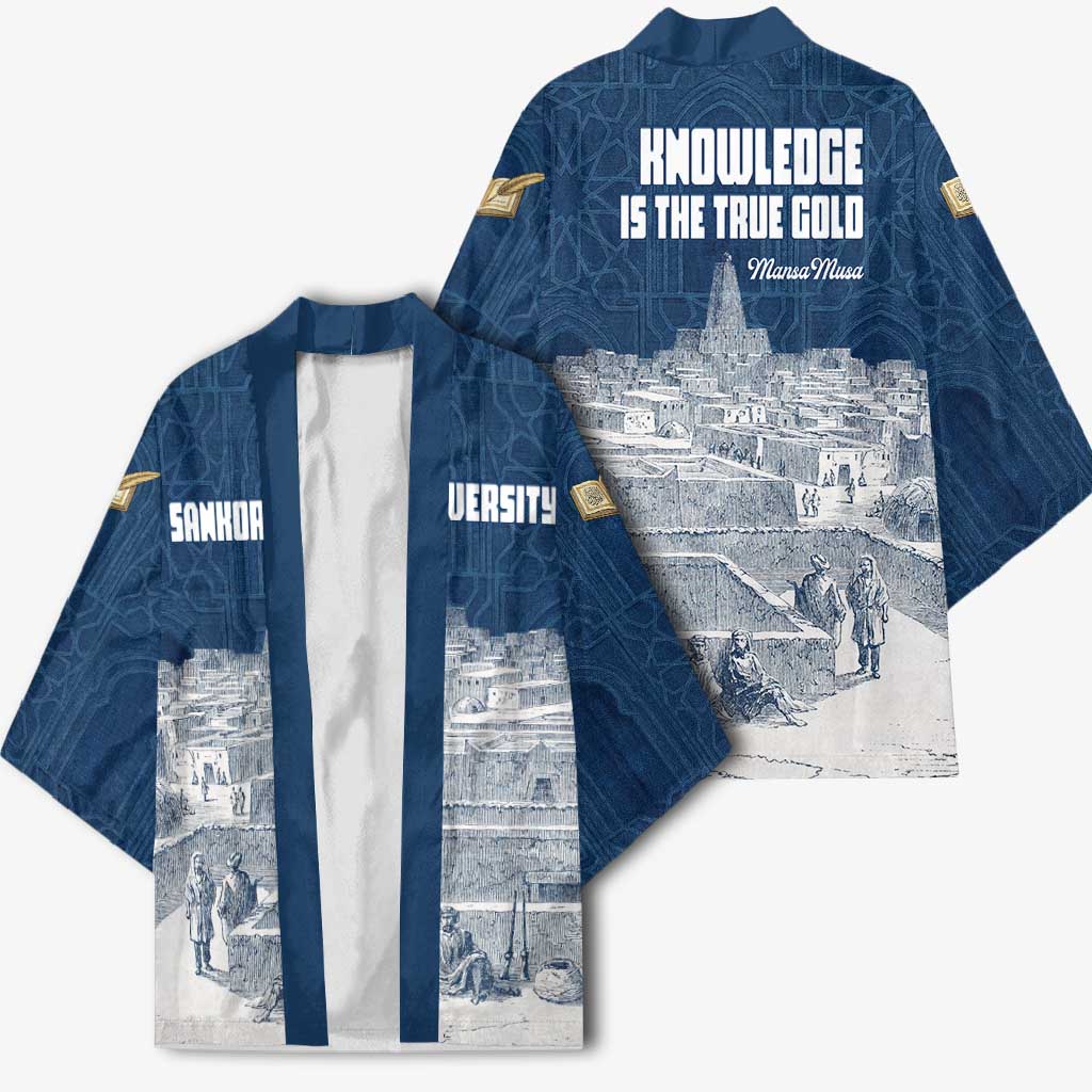 Mansa Musa Sankore University Kimono Knowledge is the True Gold - African Scholarly Legacy - Wonder Print Shop