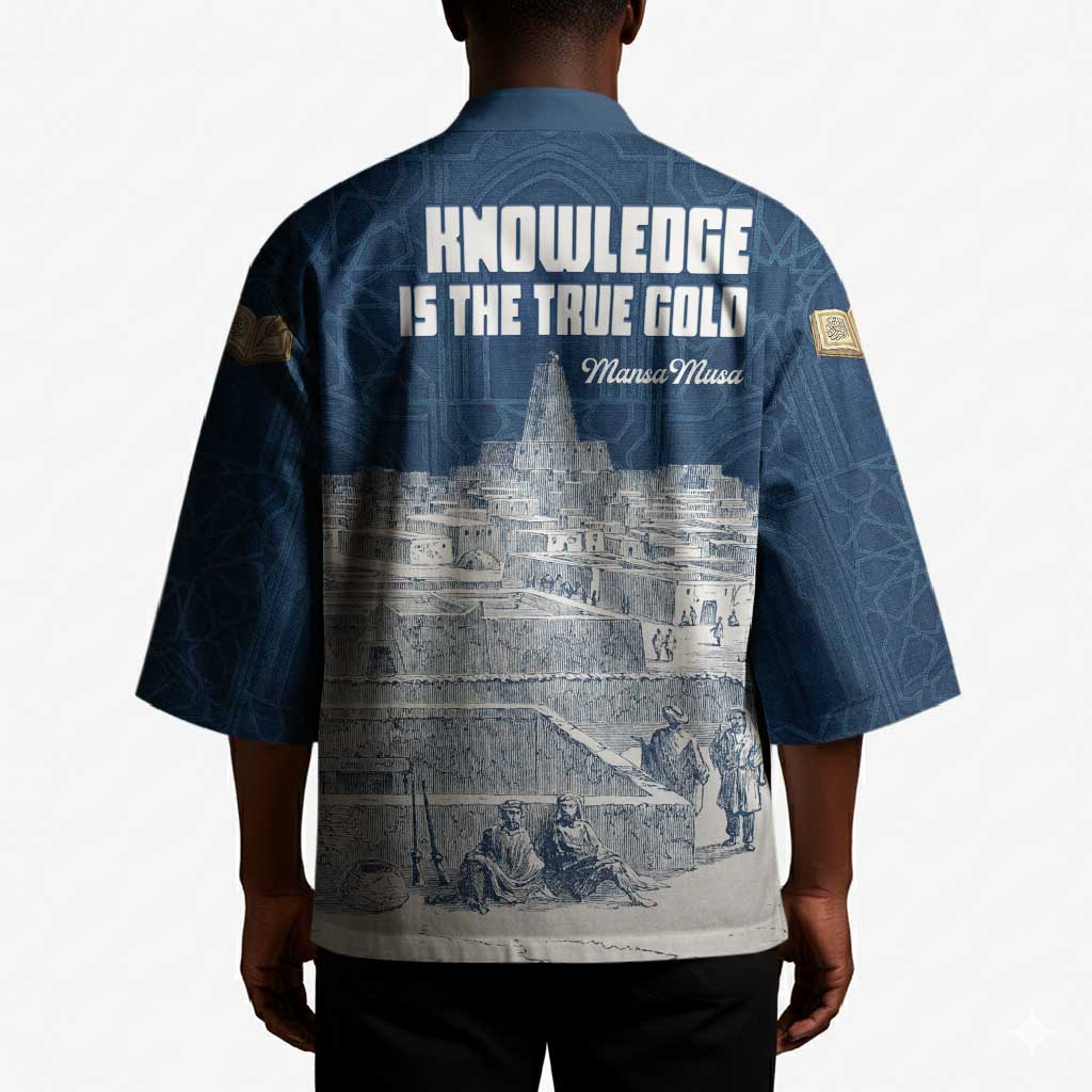 Mansa Musa Sankore University Kimono Knowledge is the True Gold - African Scholarly Legacy - Wonder Print Shop