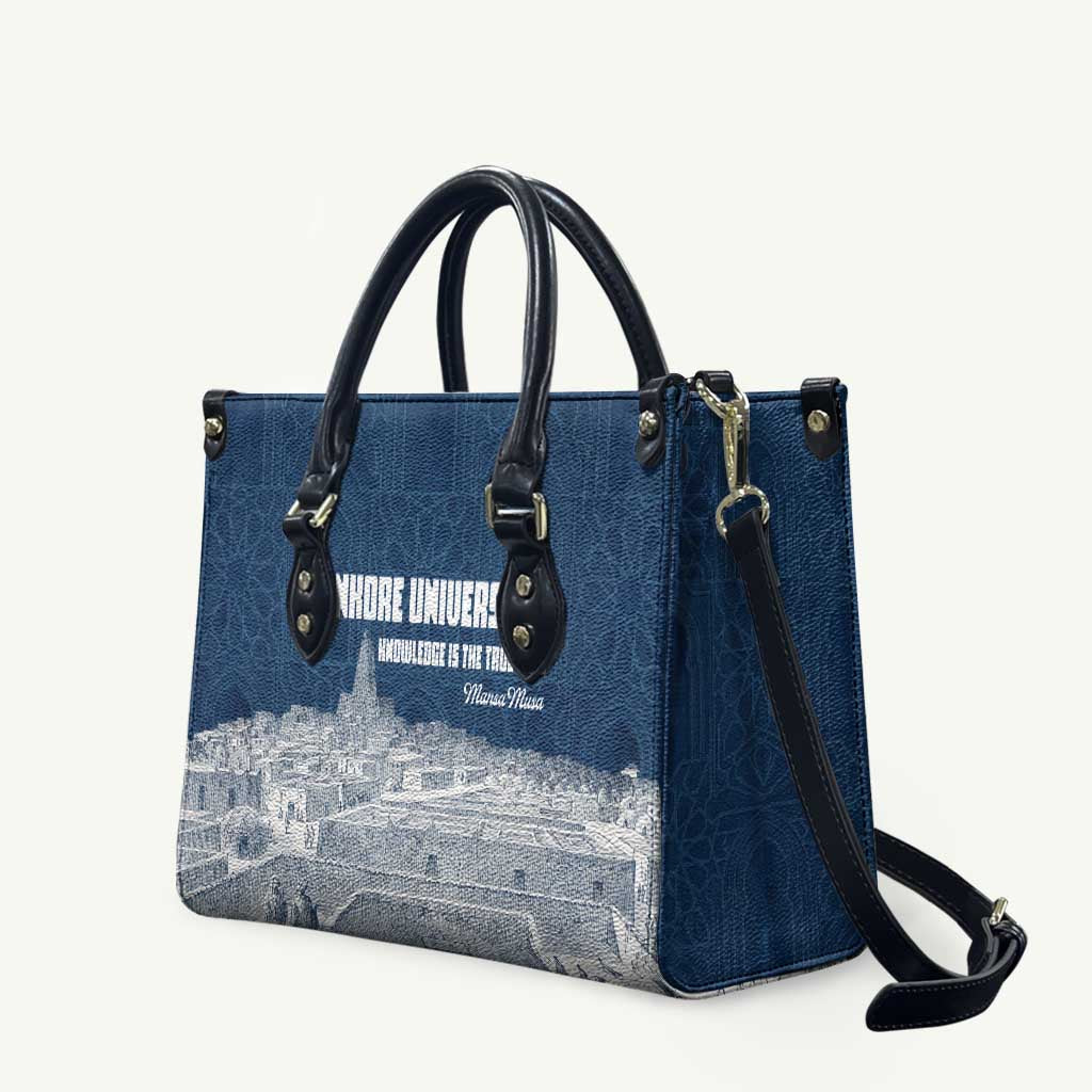 Mansa Musa Sankore University Leather Bag Knowledge is the True Gold - African Scholarly Legacy - Wonder Print Shop