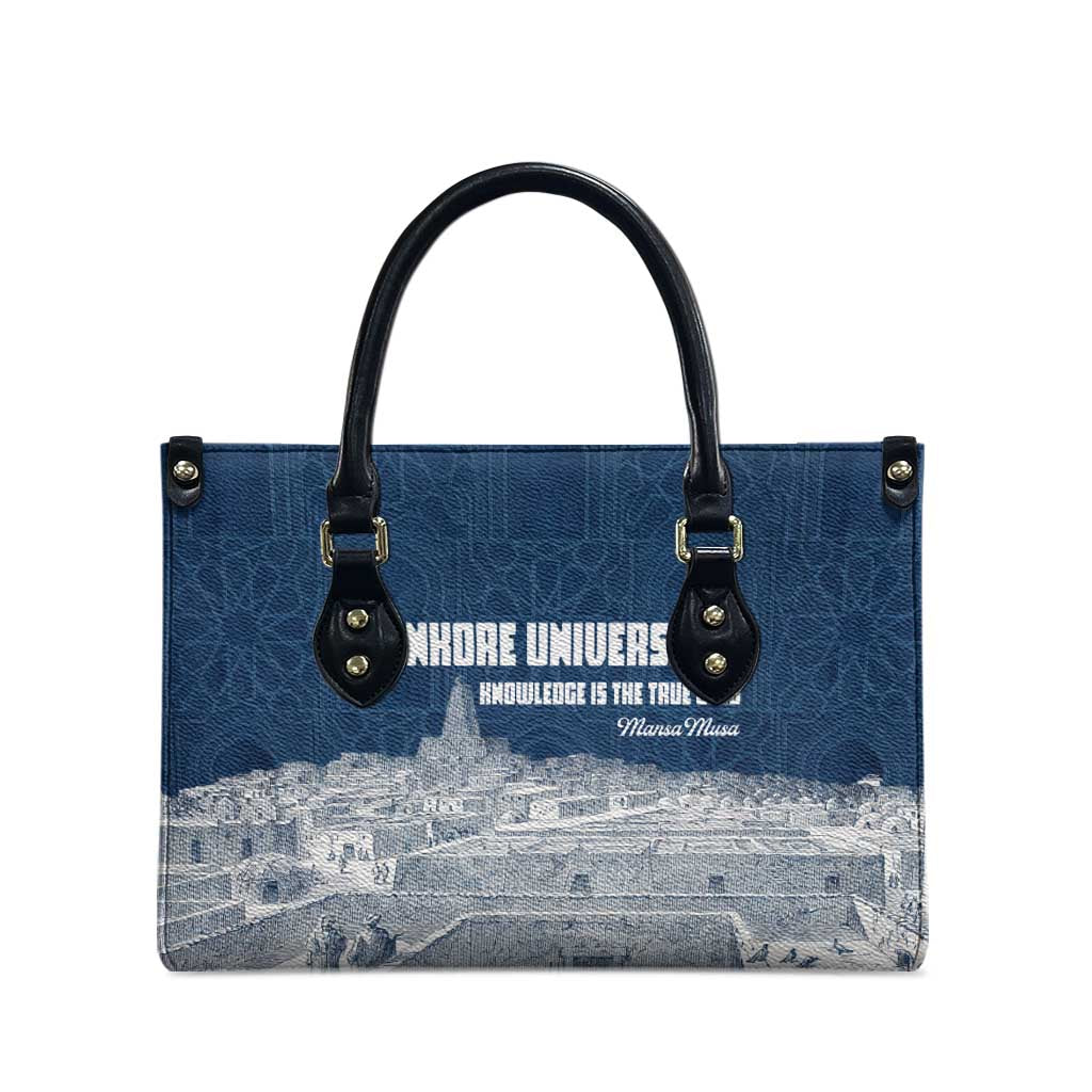 Mansa Musa Sankore University Leather Bag Knowledge is the True Gold - African Scholarly Legacy - Wonder Print Shop