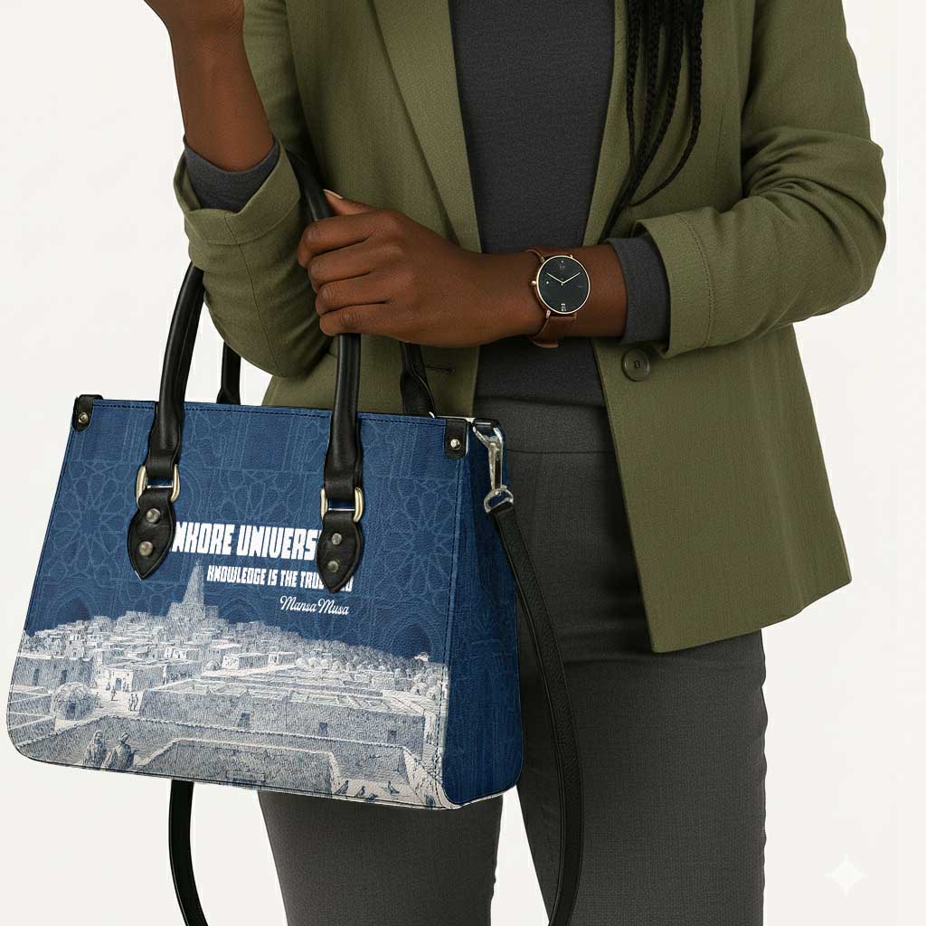 Mansa Musa Sankore University Leather Bag Knowledge is the True Gold - African Scholarly Legacy - Wonder Print Shop