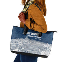 Mansa Musa Sankore University Leather Tote Bag Knowledge is the True Gold - African Scholarly Legacy - Wonder Print Shop