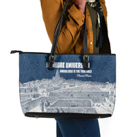 Mansa Musa Sankore University Leather Tote Bag Knowledge is the True Gold - African Scholarly Legacy - Wonder Print Shop