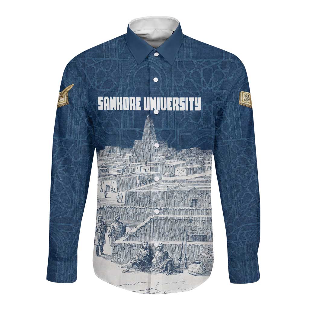 Mansa Musa Sankore University Long Sleeve Button Shirt Knowledge is the True Gold - African Scholarly Legacy - Wonder Print Shop