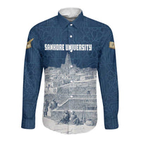 Mansa Musa Sankore University Long Sleeve Button Shirt Knowledge is the True Gold - African Scholarly Legacy - Wonder Print Shop