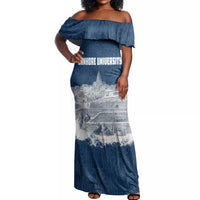 Mansa Musa Sankore University Off Shoulder Maxi Dress Knowledge is the True Gold - African Scholarly Legacy - Wonder Print Shop