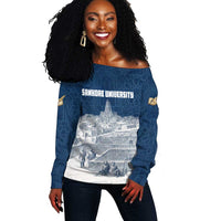 Mansa Musa Sankore University Off Shoulder Sweater Knowledge is the True Gold - African Scholarly Legacy - Wonder Print Shop