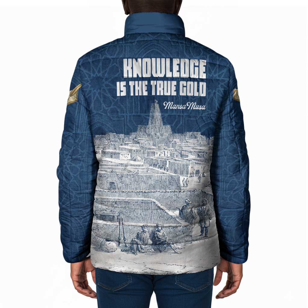 Mansa Musa Sankore University Padded Jacket Knowledge is the True Gold - African Scholarly Legacy - Wonder Print Shop