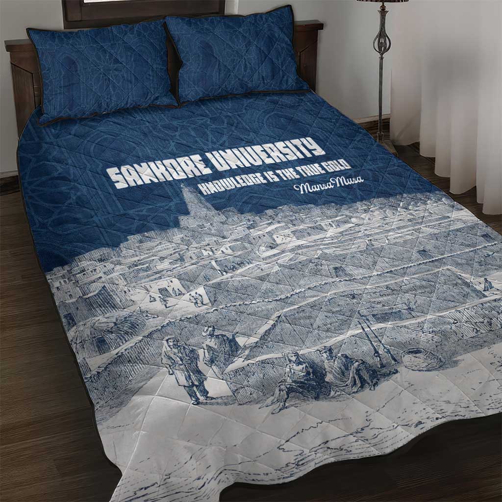 Mansa Musa Sankore University Quilt Bed Set Knowledge is the True Gold - African Scholarly Legacy - Wonder Print Shop