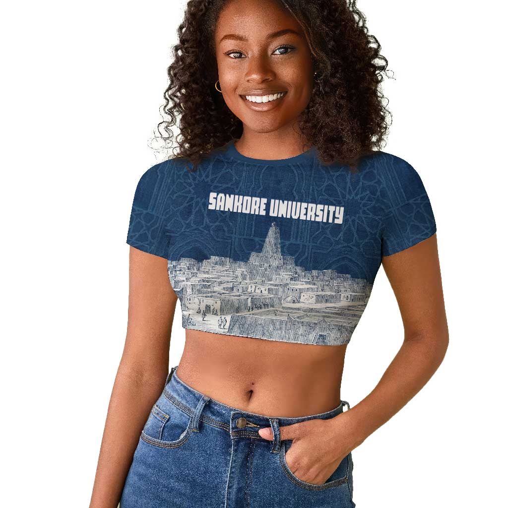 Mansa Musa Sankore University Raglan Cropped T shirt Knowledge is the True Gold - African Scholarly Legacy - Wonder Print Shop