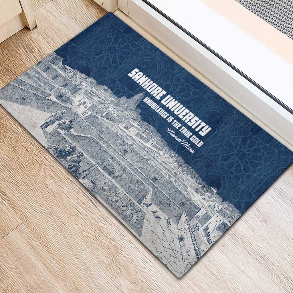 Mansa Musa Sankore University Rubber Doormat Knowledge is the True Gold - African Scholarly Legacy - Wonder Print Shop
