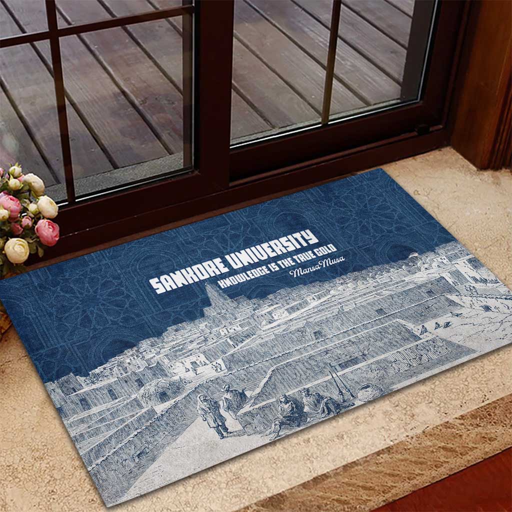 Mansa Musa Sankore University Rubber Doormat Knowledge is the True Gold - African Scholarly Legacy - Wonder Print Shop