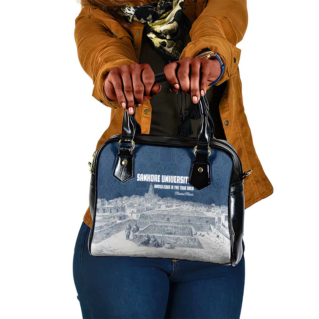 Mansa Musa Sankore University Shoulder Handbag Knowledge is the True Gold - African Scholarly Legacy - Wonder Print Shop