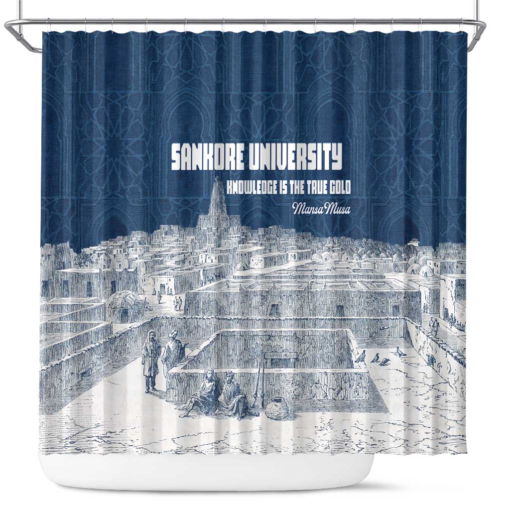 Mansa Musa Sankore University Shower Curtain Knowledge is the True Gold - African Scholarly Legacy - Wonder Print Shop