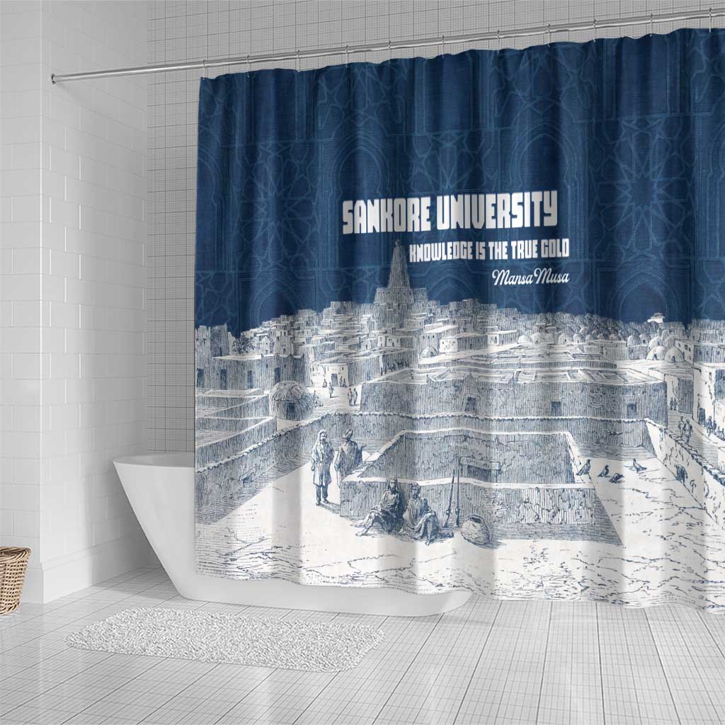 Mansa Musa Sankore University Shower Curtain Knowledge is the True Gold - African Scholarly Legacy - Wonder Print Shop