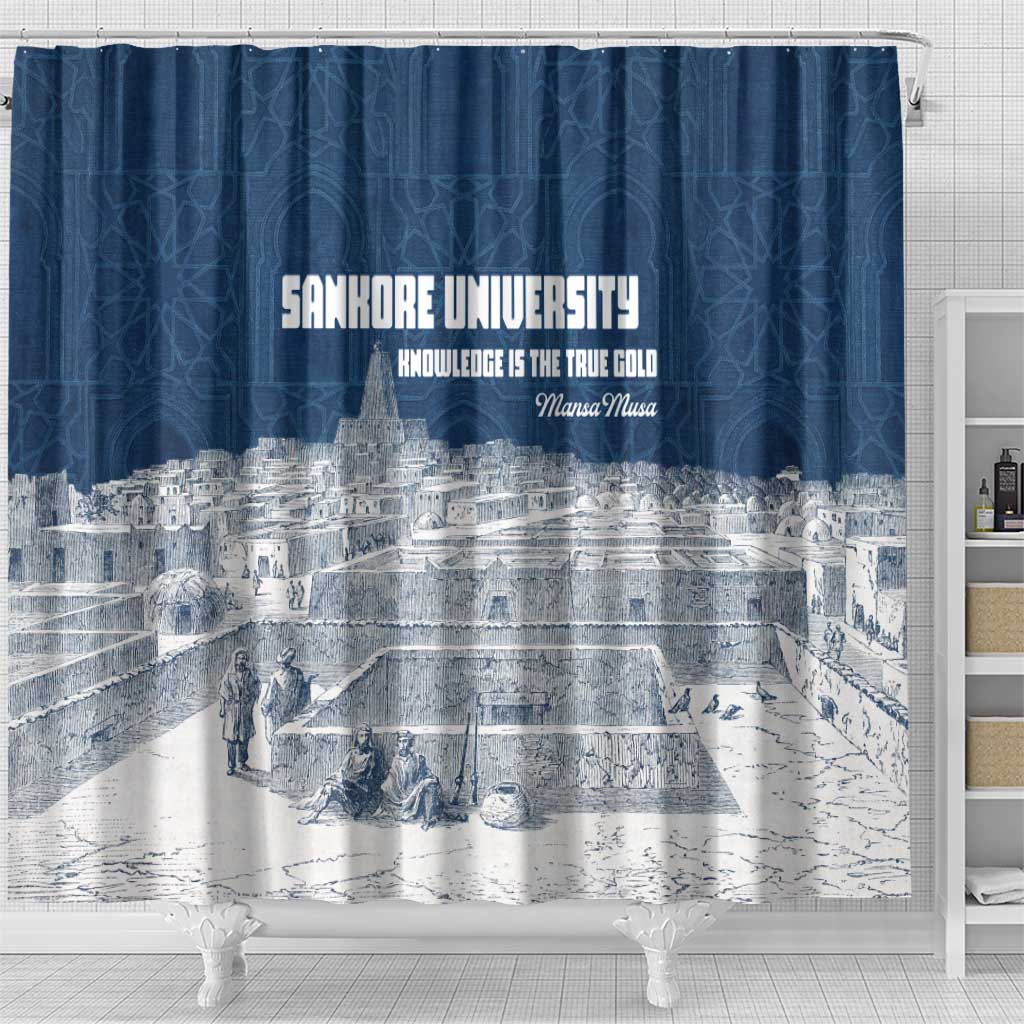 Mansa Musa Sankore University Shower Curtain Knowledge is the True Gold - African Scholarly Legacy - Wonder Print Shop