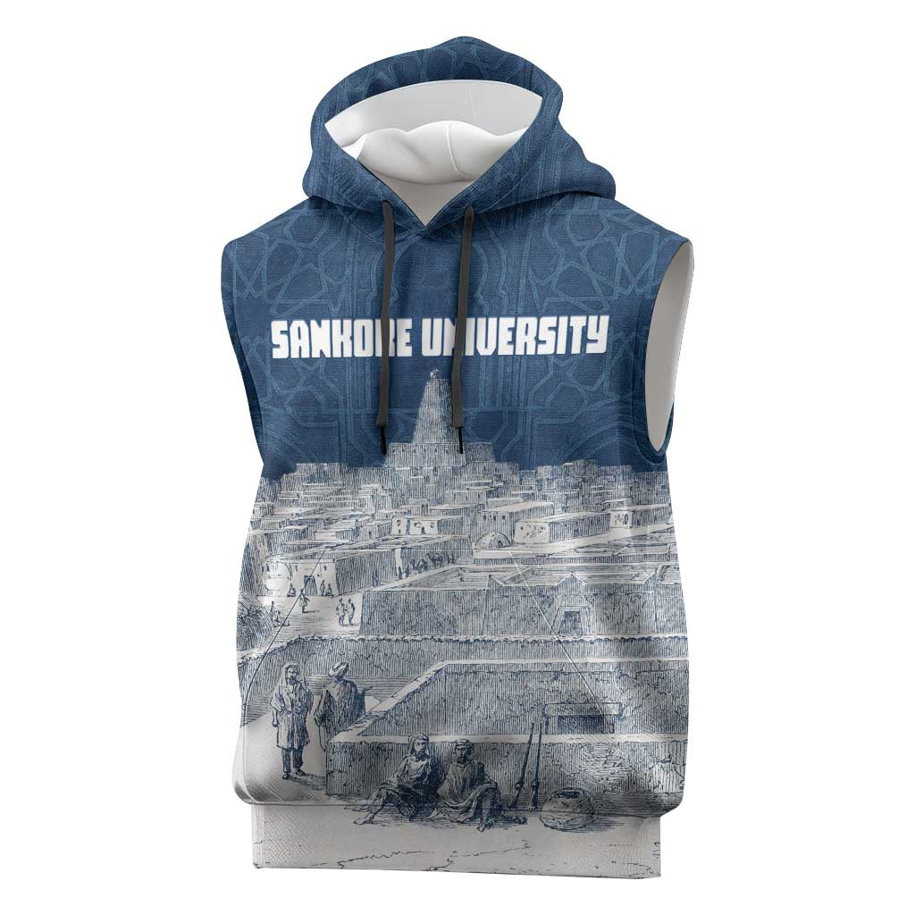Mansa Musa Sankore University Sleeveless Hoodie Knowledge is the True Gold - African Scholarly Legacy - Wonder Print Shop