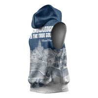 Mansa Musa Sankore University Sleeveless Hoodie Knowledge is the True Gold - African Scholarly Legacy - Wonder Print Shop