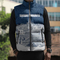Mansa Musa Sankore University Sleeveless Puffer Jacket Knowledge is the True Gold - African Scholarly Legacy - Wonder Print Shop