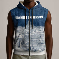 Mansa Musa Sankore University Sleeveless Zip Hoodie Knowledge is the True Gold - African Scholarly Legacy - Wonder Print Shop