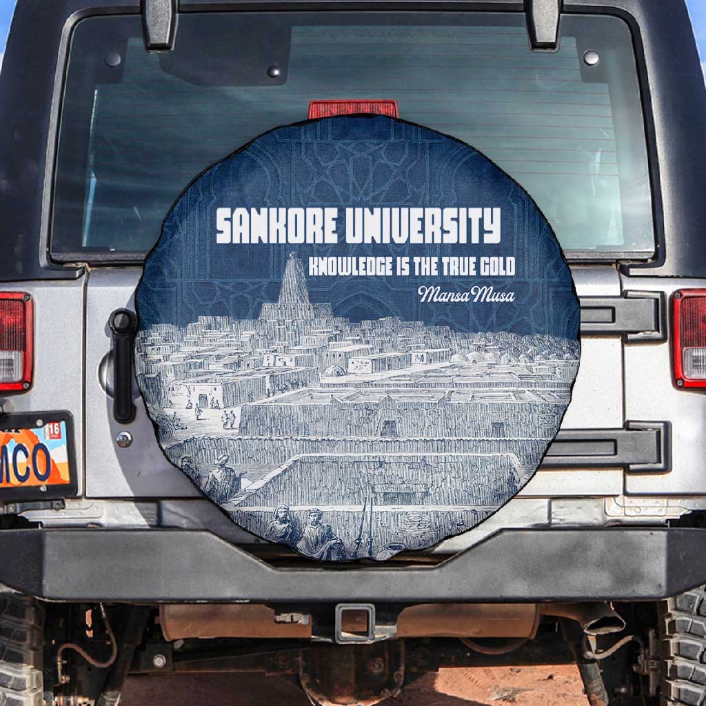 Mansa Musa Sankore University Spare Tire Cover Knowledge is the True Gold - African Scholarly Legacy - Wonder Print Shop
