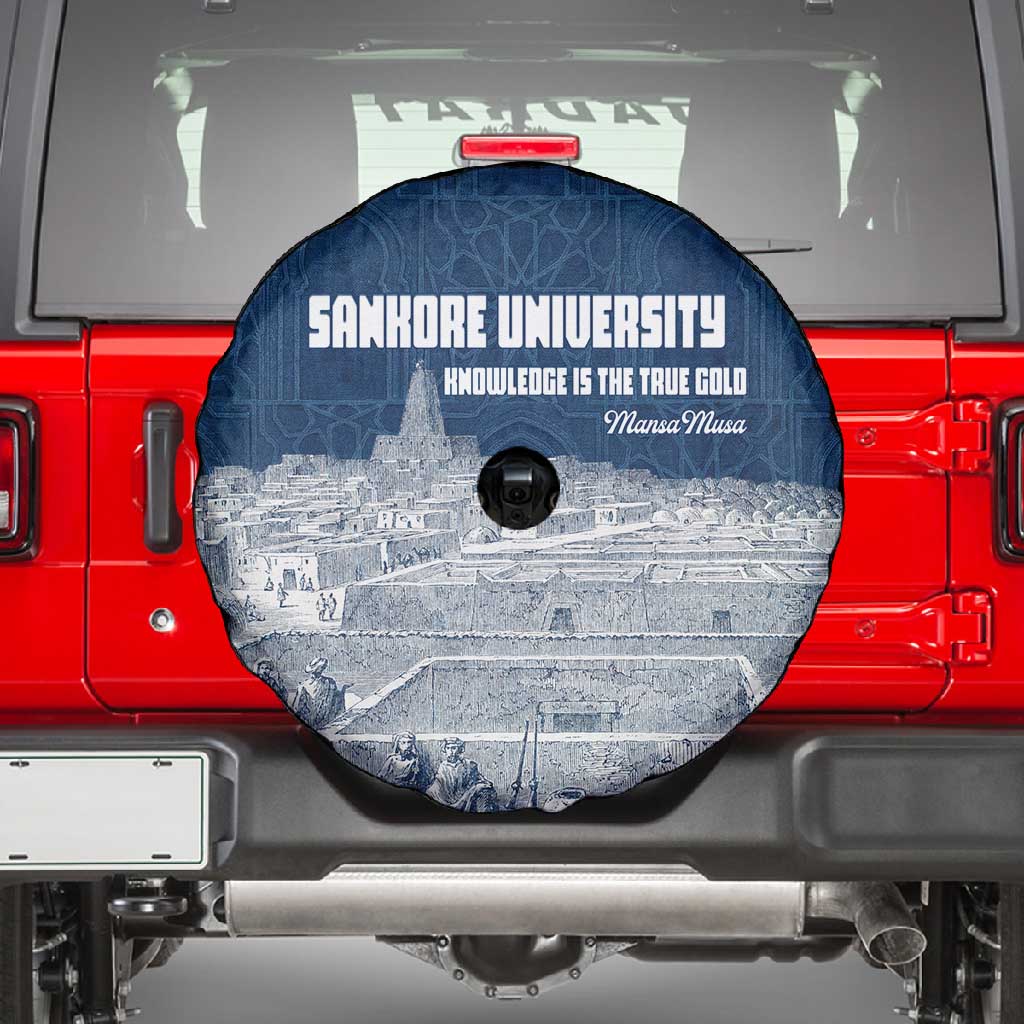 Mansa Musa Sankore University Spare Tire Cover Knowledge is the True Gold - African Scholarly Legacy - Wonder Print Shop