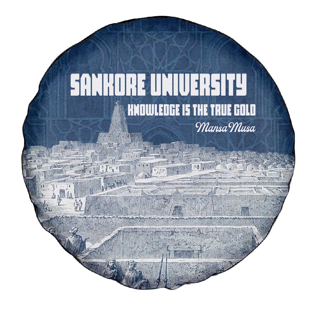 Mansa Musa Sankore University Spare Tire Cover Knowledge is the True Gold - African Scholarly Legacy - Wonder Print Shop