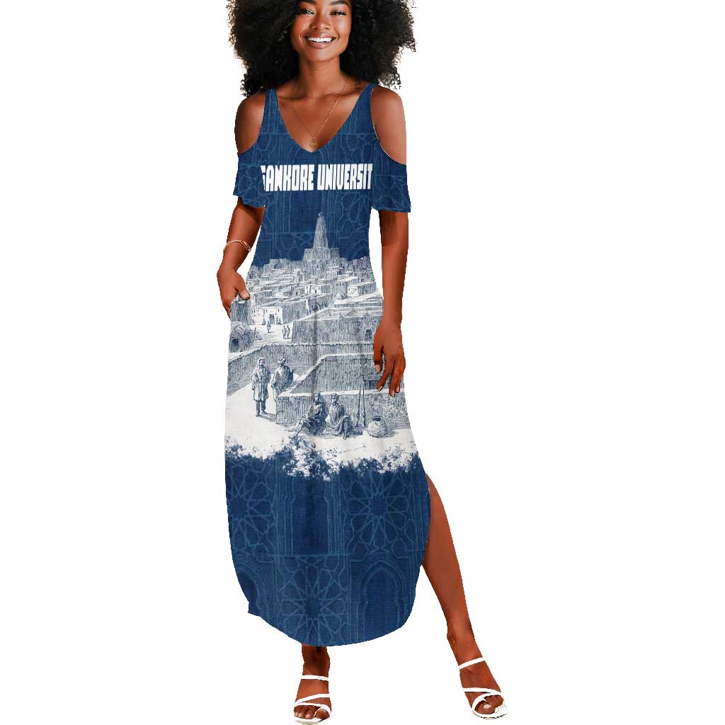 Mansa Musa Sankore University Summer Maxi Dress Knowledge is the True Gold - African Scholarly Legacy - Wonder Print Shop