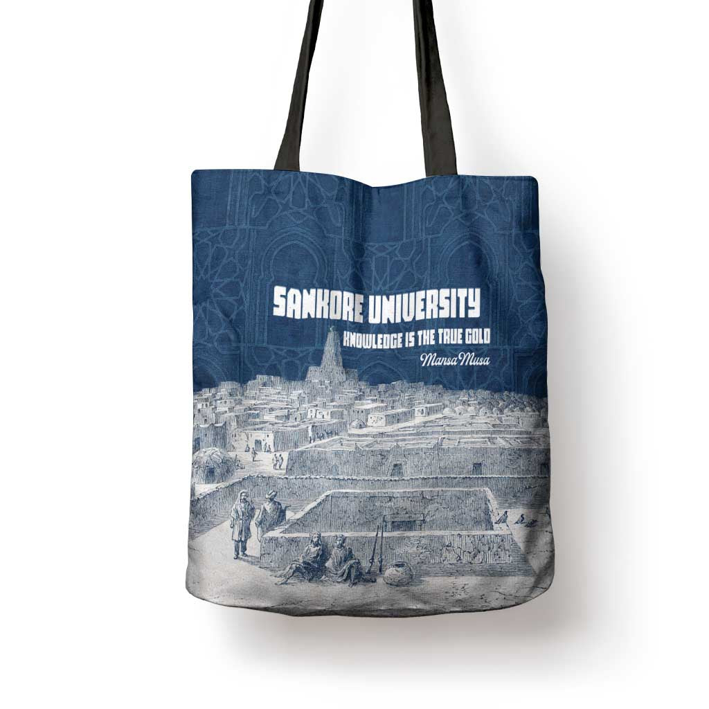 Mansa Musa Sankore University Tote Bag Knowledge is the True Gold - African Scholarly Legacy - Wonder Print Shop