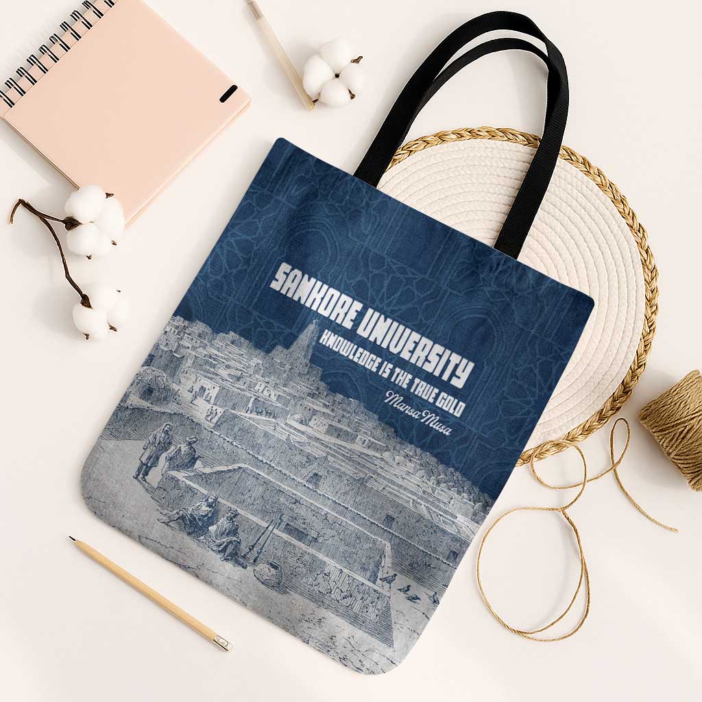 Mansa Musa Sankore University Tote Bag Knowledge is the True Gold - African Scholarly Legacy - Wonder Print Shop