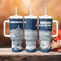 Mansa Musa Sankore University Tumbler With Handle Knowledge is the True Gold - African Scholarly Legacy - Wonder Print Shop