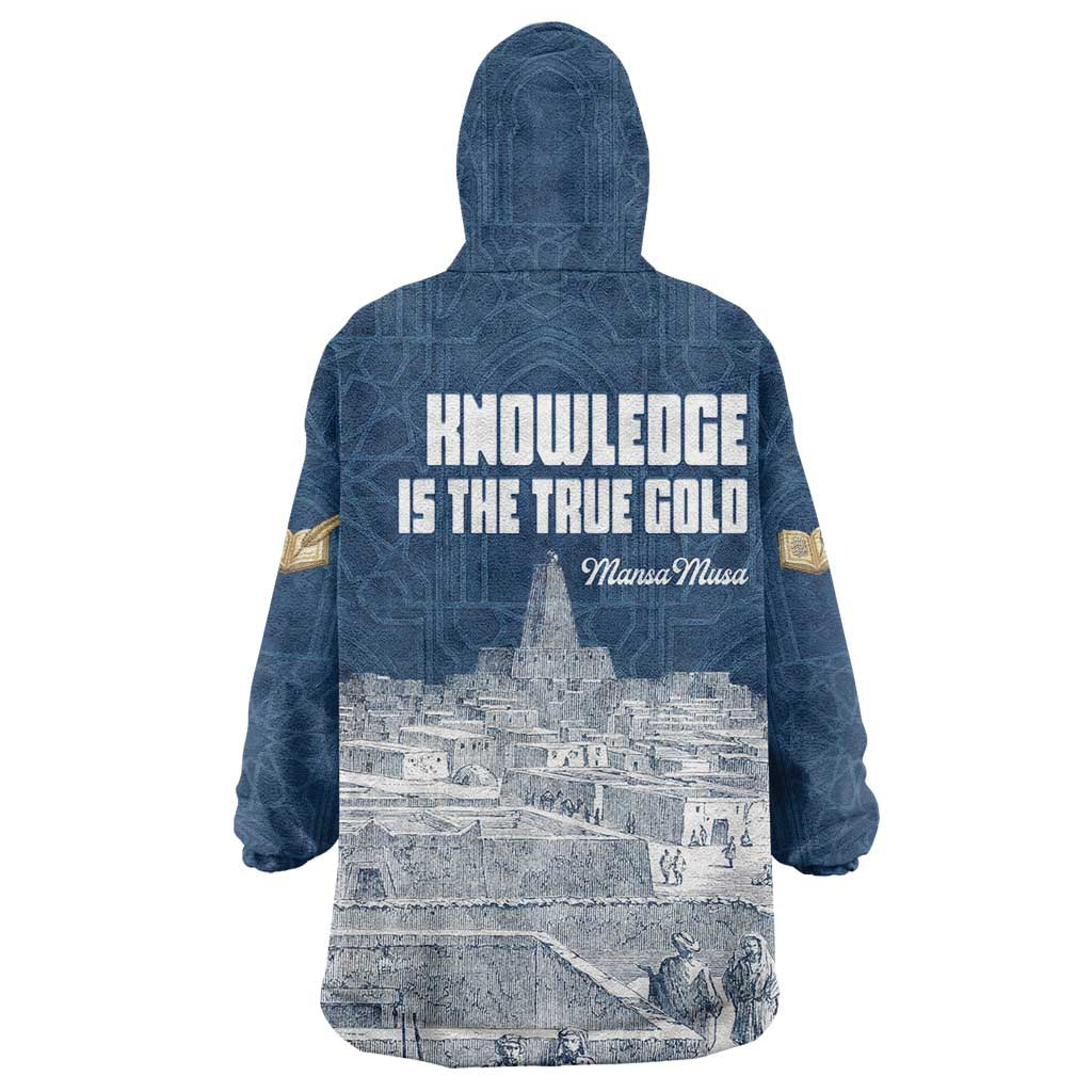 Mansa Musa Sankore University Wearable Blanket Hoodie Knowledge is the True Gold - African Scholarly Legacy - Wonder Print Shop